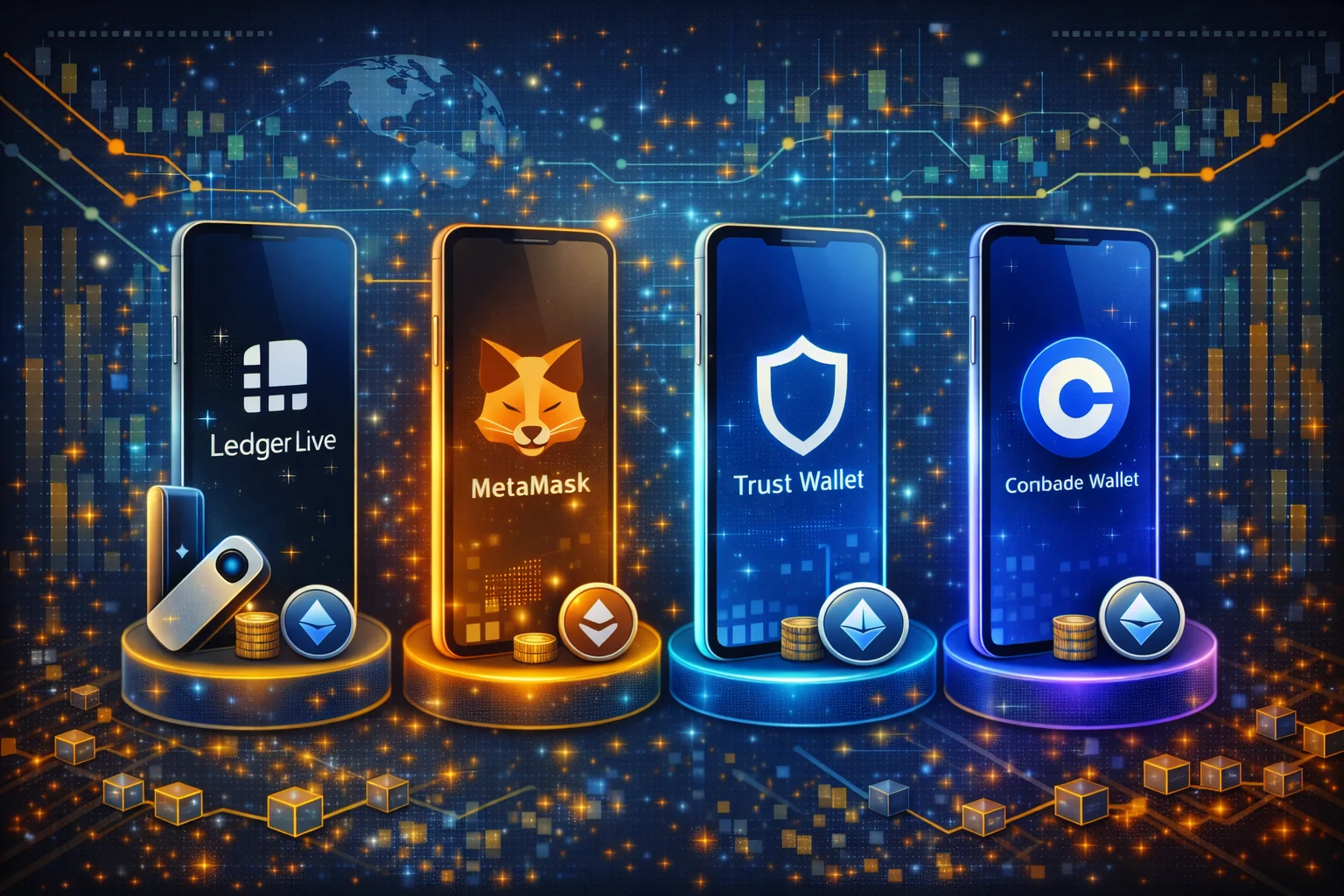 Best mobile cryptocurrency wallets 2025 showing Trust Wallet, MetaMask, and other top apps