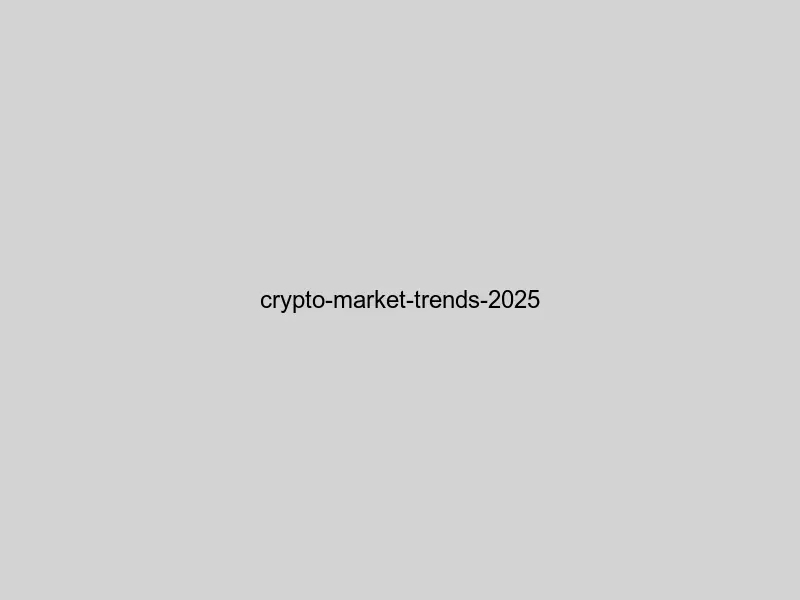 Cryptocurrency market trends infographic showing DeFi growth, institutional adoption, and regulatory developments