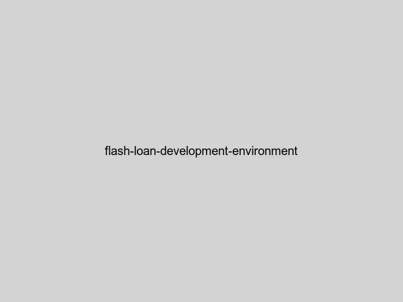 Flash loan development environment setup showing required tools and configuration