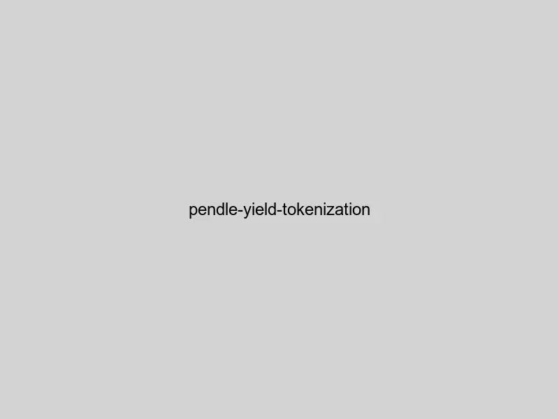 Pendle Finance yield tokenisation interface showing PT and YT token splitting mechanism
