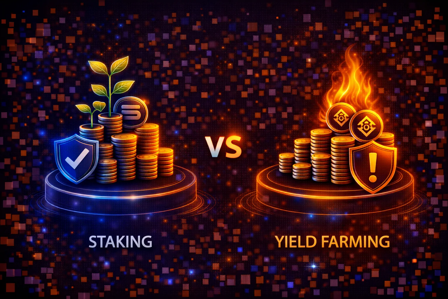  Risk management comparison between staking and yield farming strategies