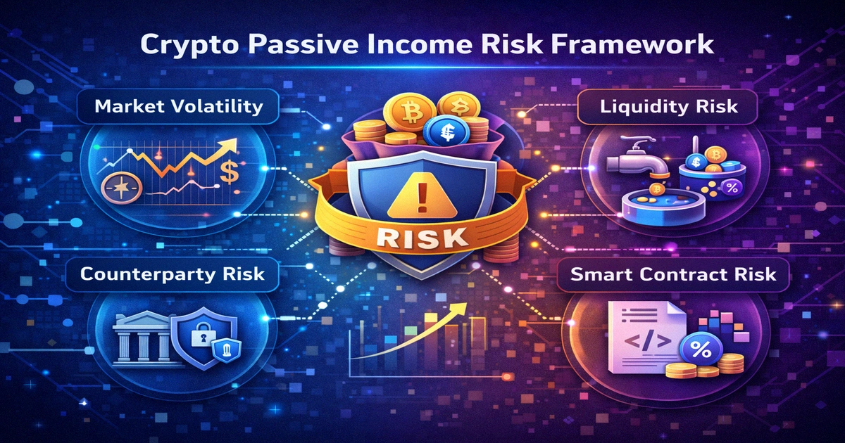 Comprehensive risk management framework infographic for crypto earning opportunities strategies