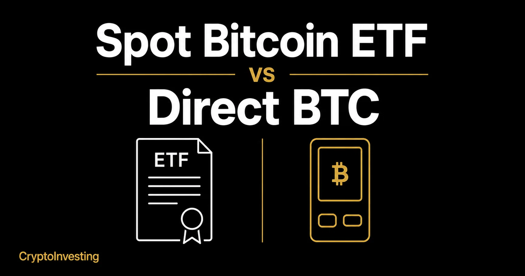 Bitcoin ETF vs direct ownership 2026 decision framework